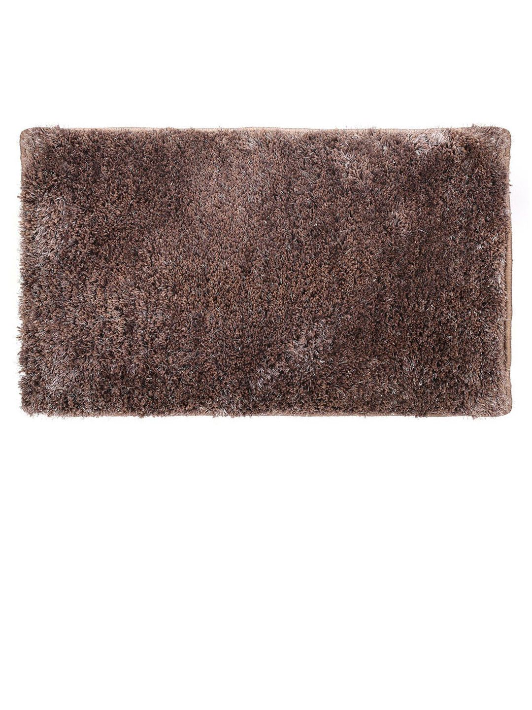 Athome by Nilkamal Brown Lurex Shaggy Floor Rug Price in India