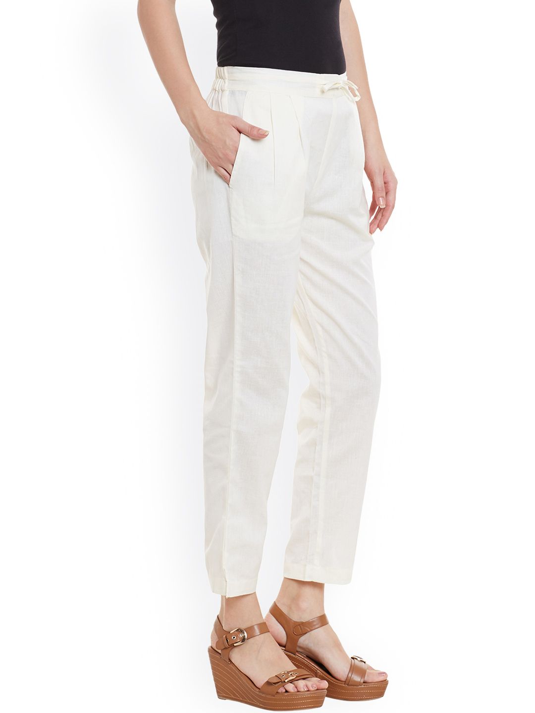 white trouser pants