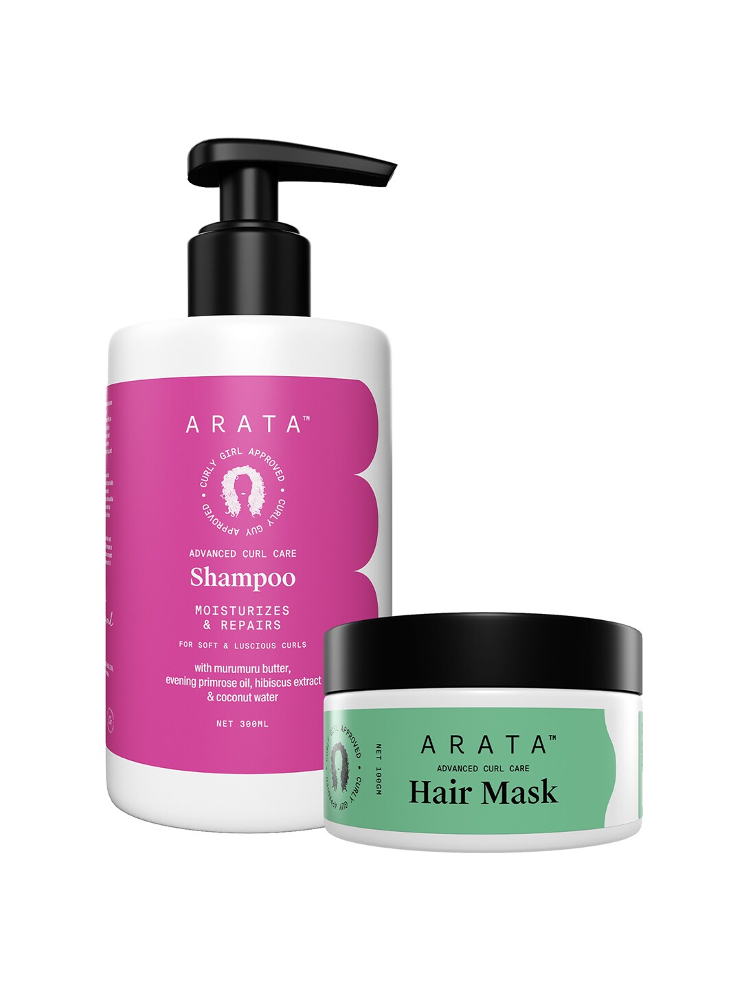 ARATA Set of Advanced Curl Care Vegan Detox Shampoo & Hair Mask Price in India