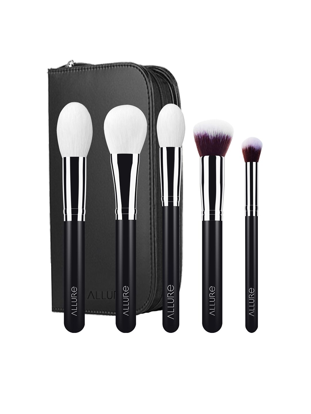 ALLURE SGKF-05 Set of 5 Face Makeup Brushes - Black Price in India