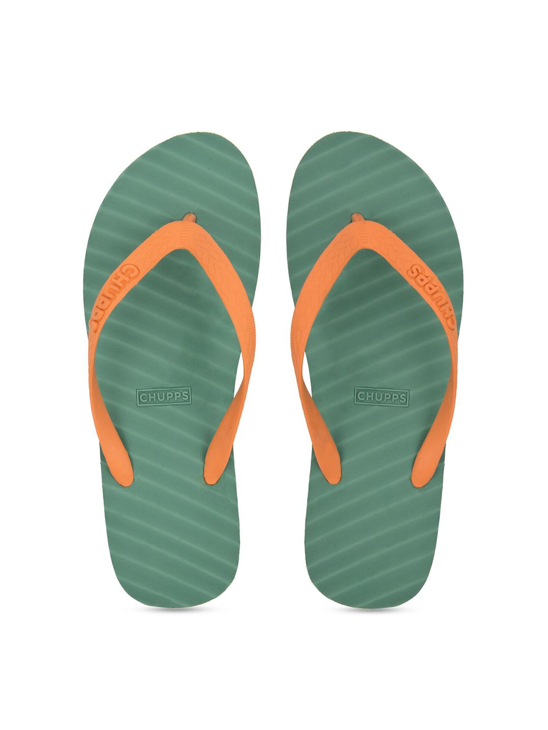 CHUPPS Women Green Solid Thong Flip-Flops Price in India