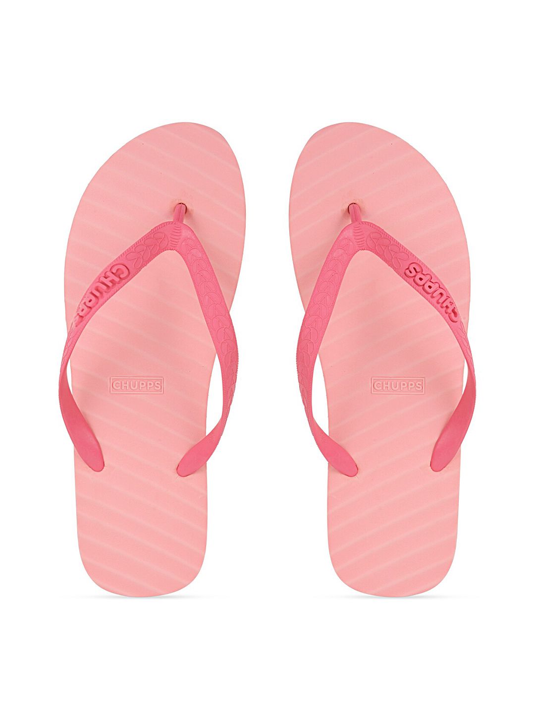 CHUPPS Women Pink Solid Thong Flip-Flops Price in India