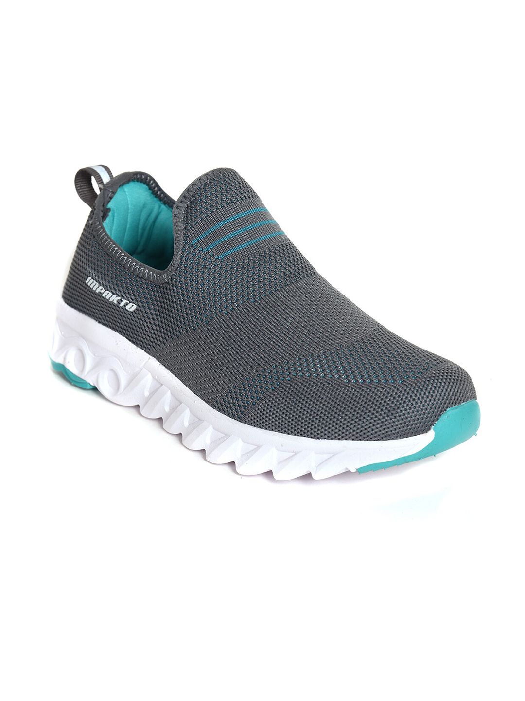 IMPAKTO Women Grey Mesh Running Non-Marking Shoes Price in India