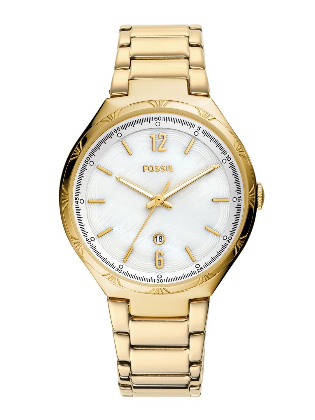 Fossil Women Gold Toned Stainless Steel Bracelet Style Analogue Watch Price in India