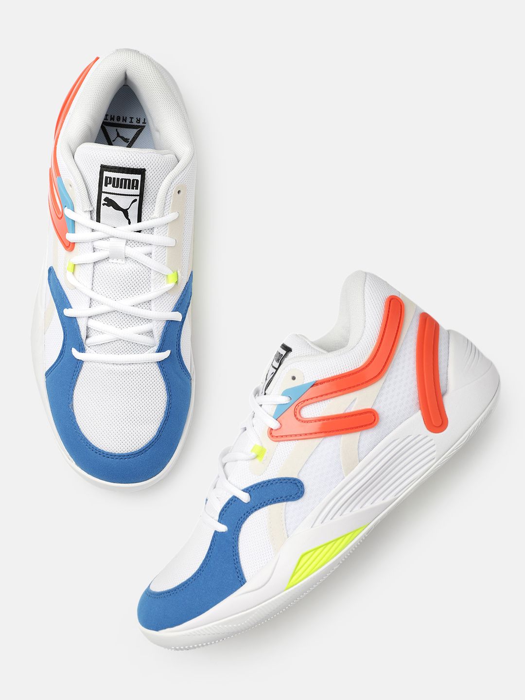 PUMA Hoops Unisex White TRC Blaze Court Basketball Shoes Price in India