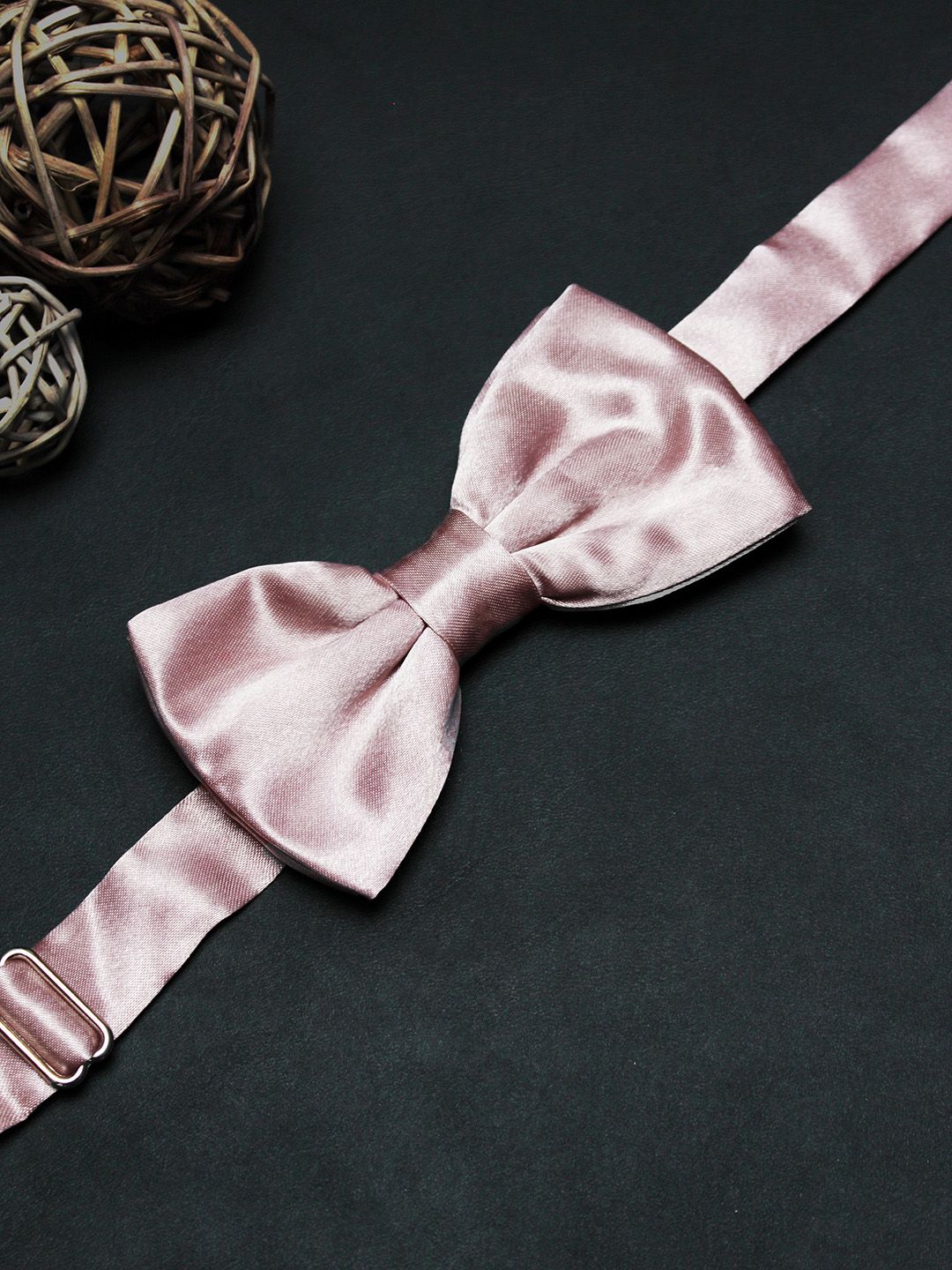 PELUCHE Men Pink & Blue Cotton Bow Tie
