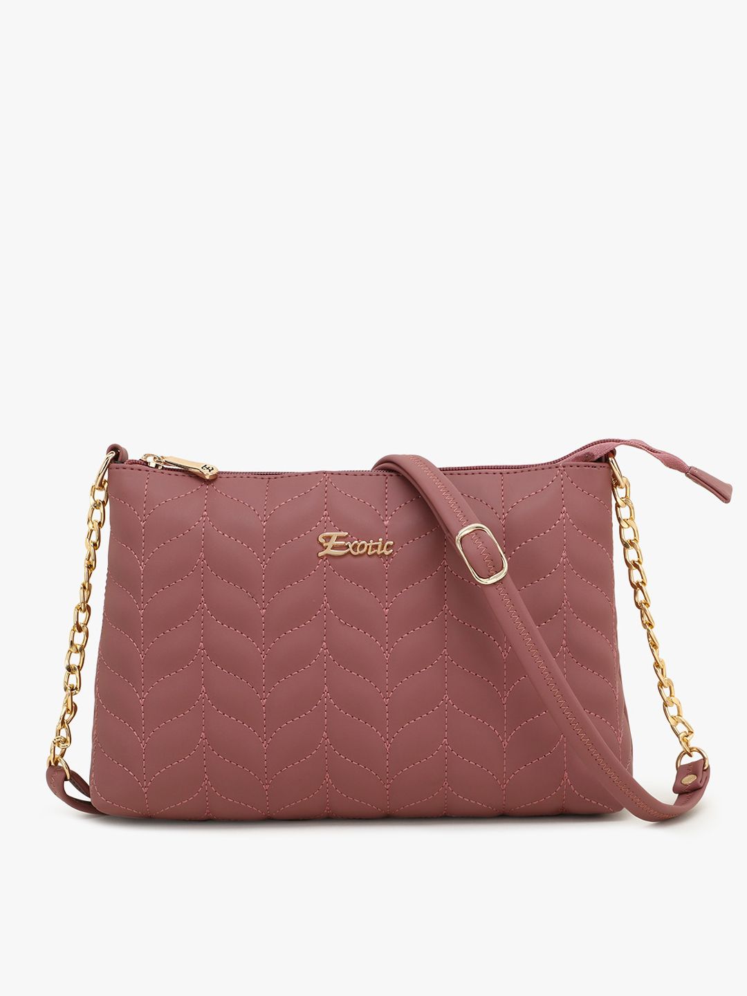 Exotic Pink PU Structured Sling Bag Price in India