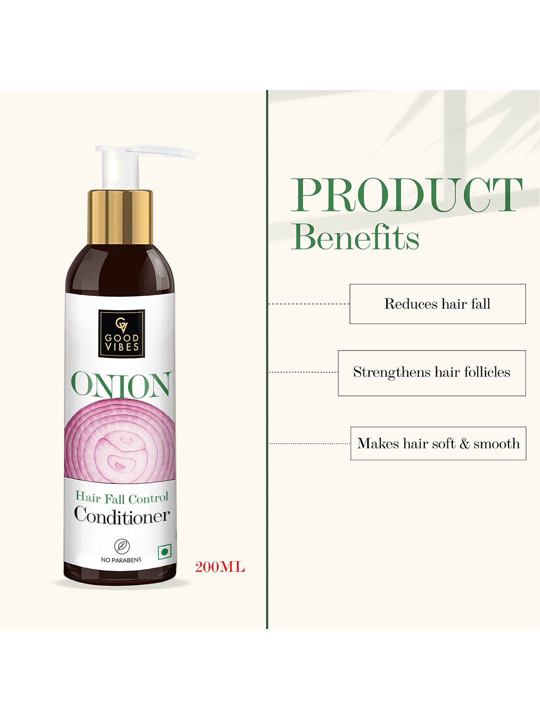 Good Vibes Onion Hair Fall Control Conditioner - 200 ml Price in India