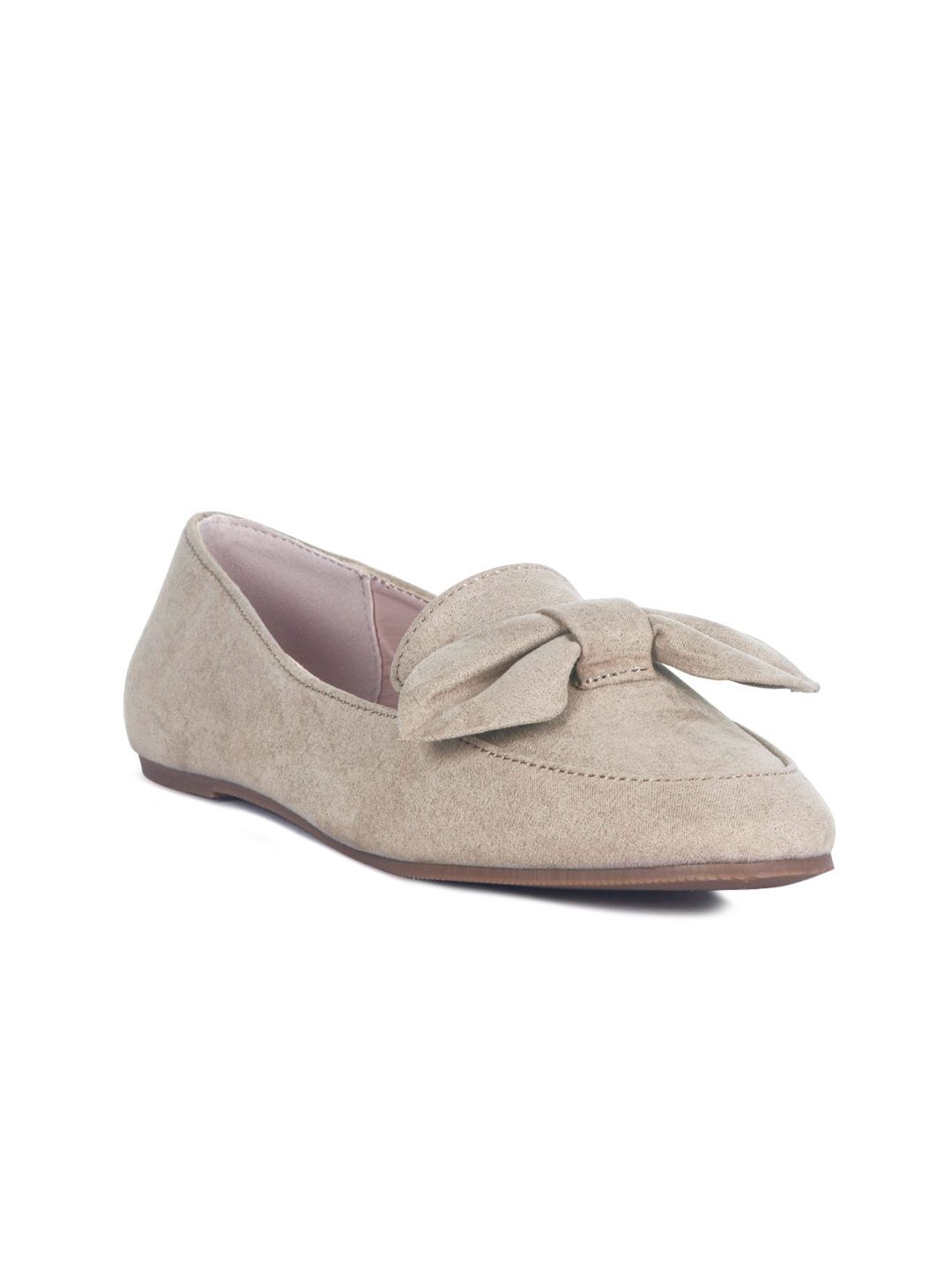 London Rag Women Beige Ballerinas Flats with Bows