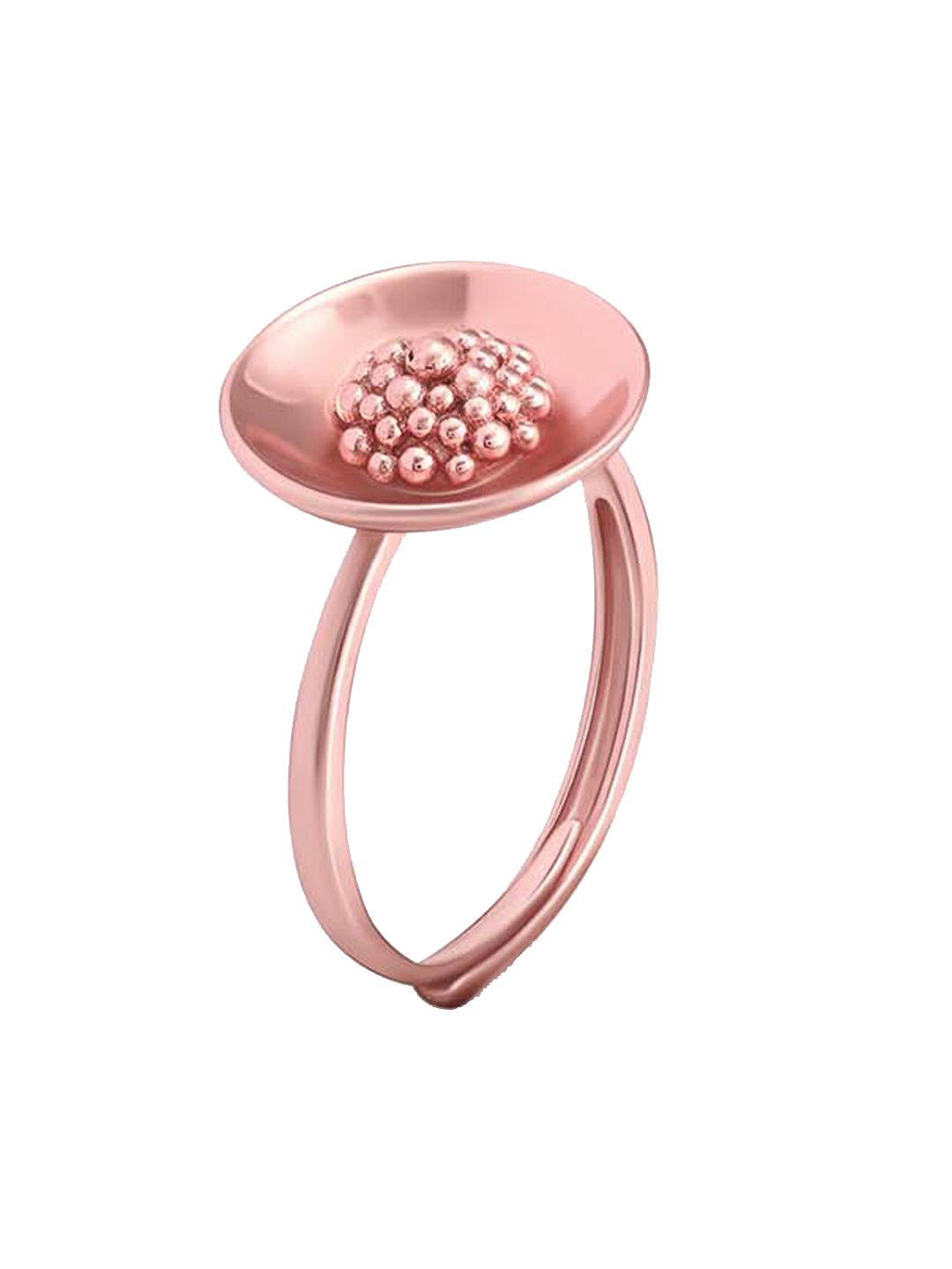 GIVA Rose Gold-Plated  925 Sterling Silver Medallion Finger Ring Price in India