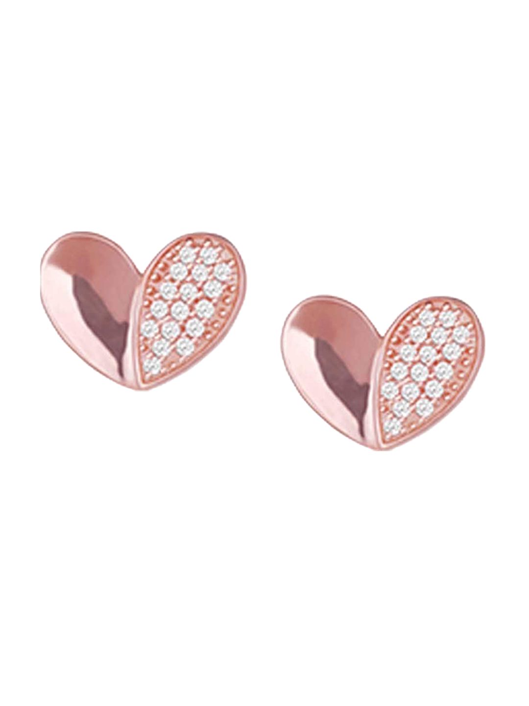 GIVA Rose Gold Contemporary Studs Earrings Price in India