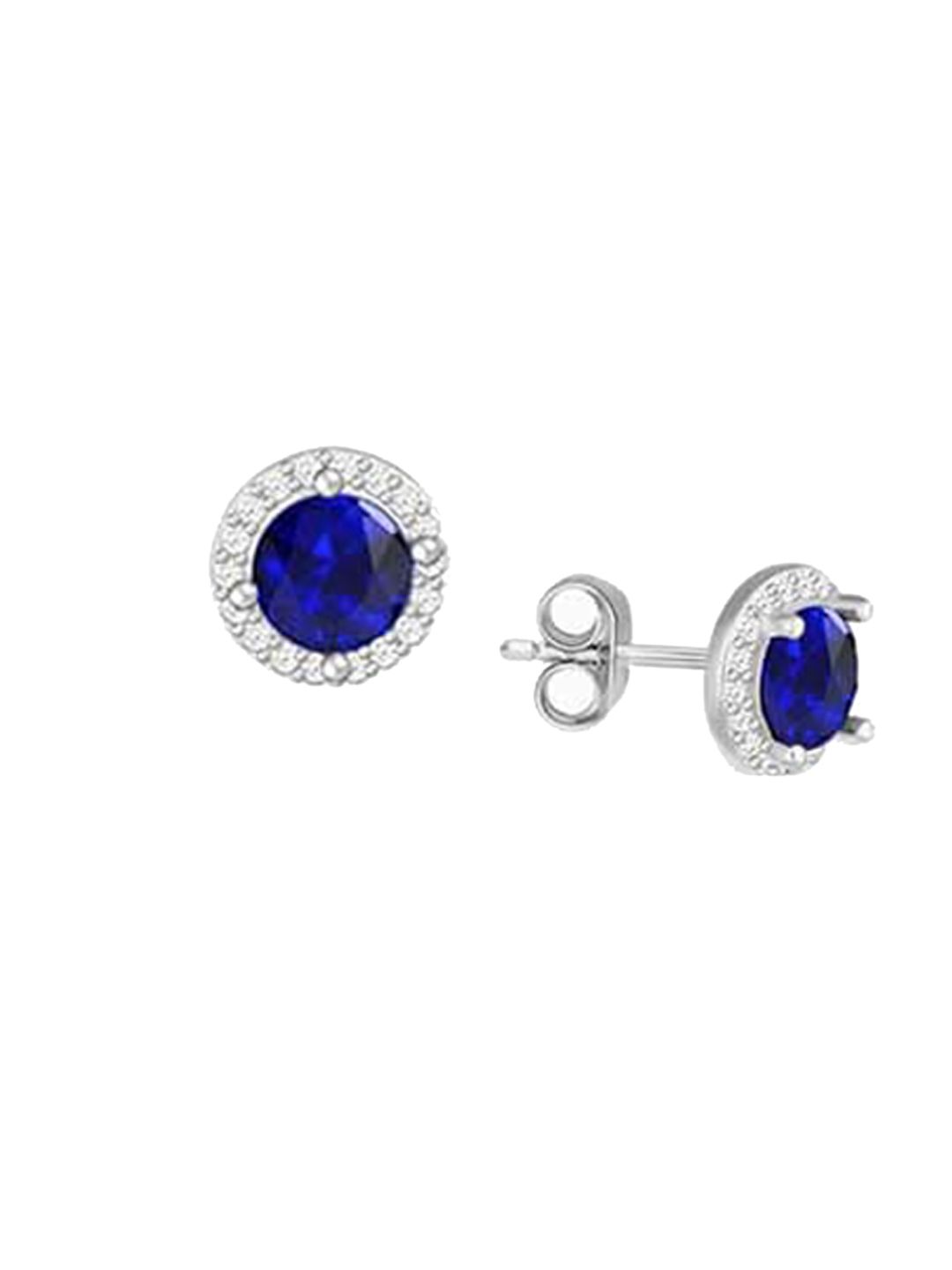 GIVA Silver-Toned Contemporary Studs Earrings Price in India