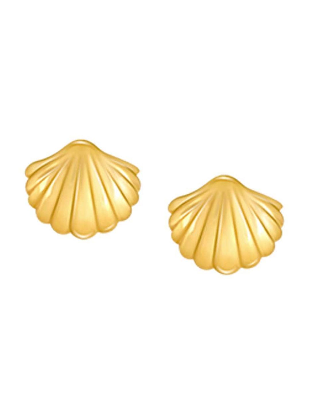 GIVA Gold-Toned 925 Sterling Silver Gold-Plated Contemporary Studs Earrings Price in India