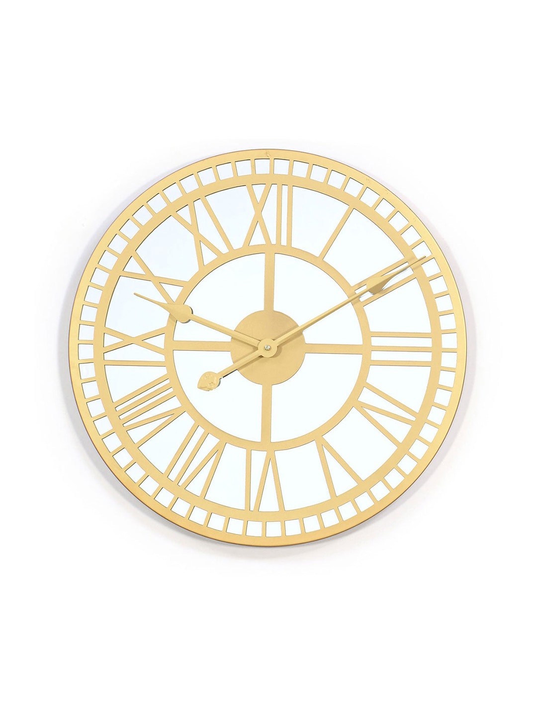 Athome by Nilkamal Gold-Toned Contemporary Wall Clock Price in India