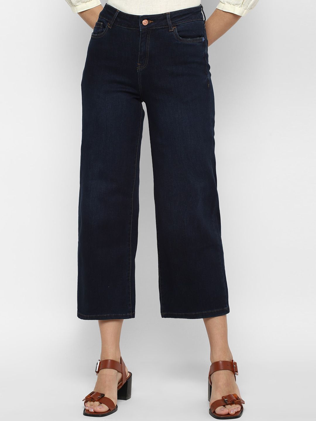 Allen Solly Woman Women Navy Blue No Fade Relaxed Fit Jeans Price in India
