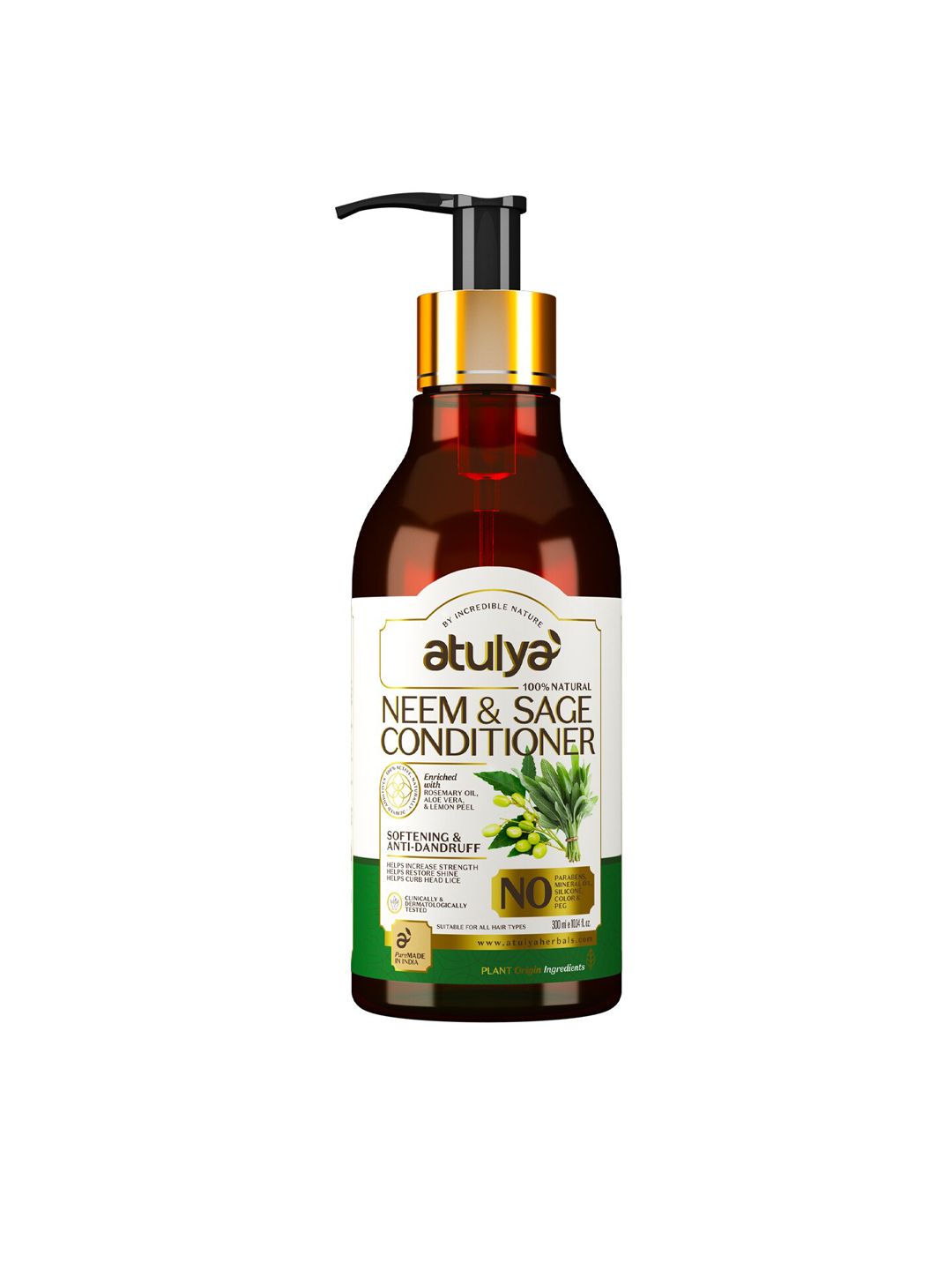 Atulya Natural Neem & Sage Anti-Dandruff Conditioner - 300 ml Price in India