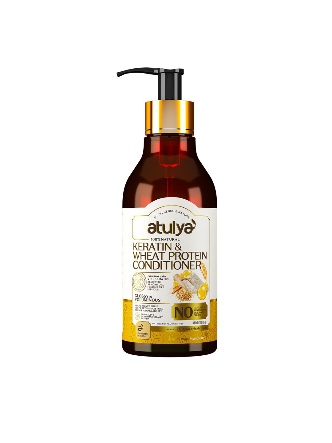 Atulya Keratin & Wheat Protein Hair Conditioner for Glossy Hair 300 ml Price in India