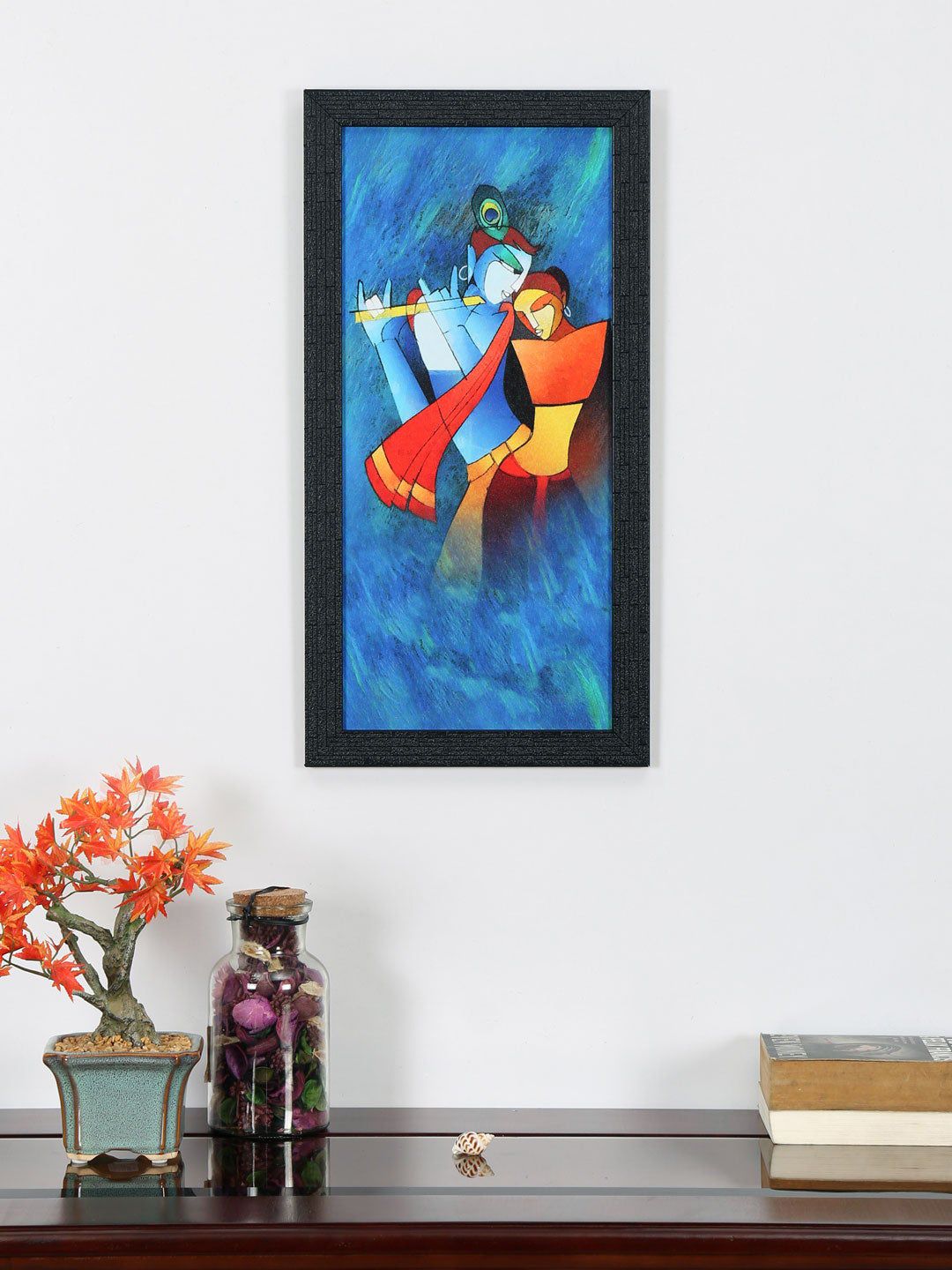 Athome by Nilkamal Blue & Red Radha Krishna Wall Painting Price in India