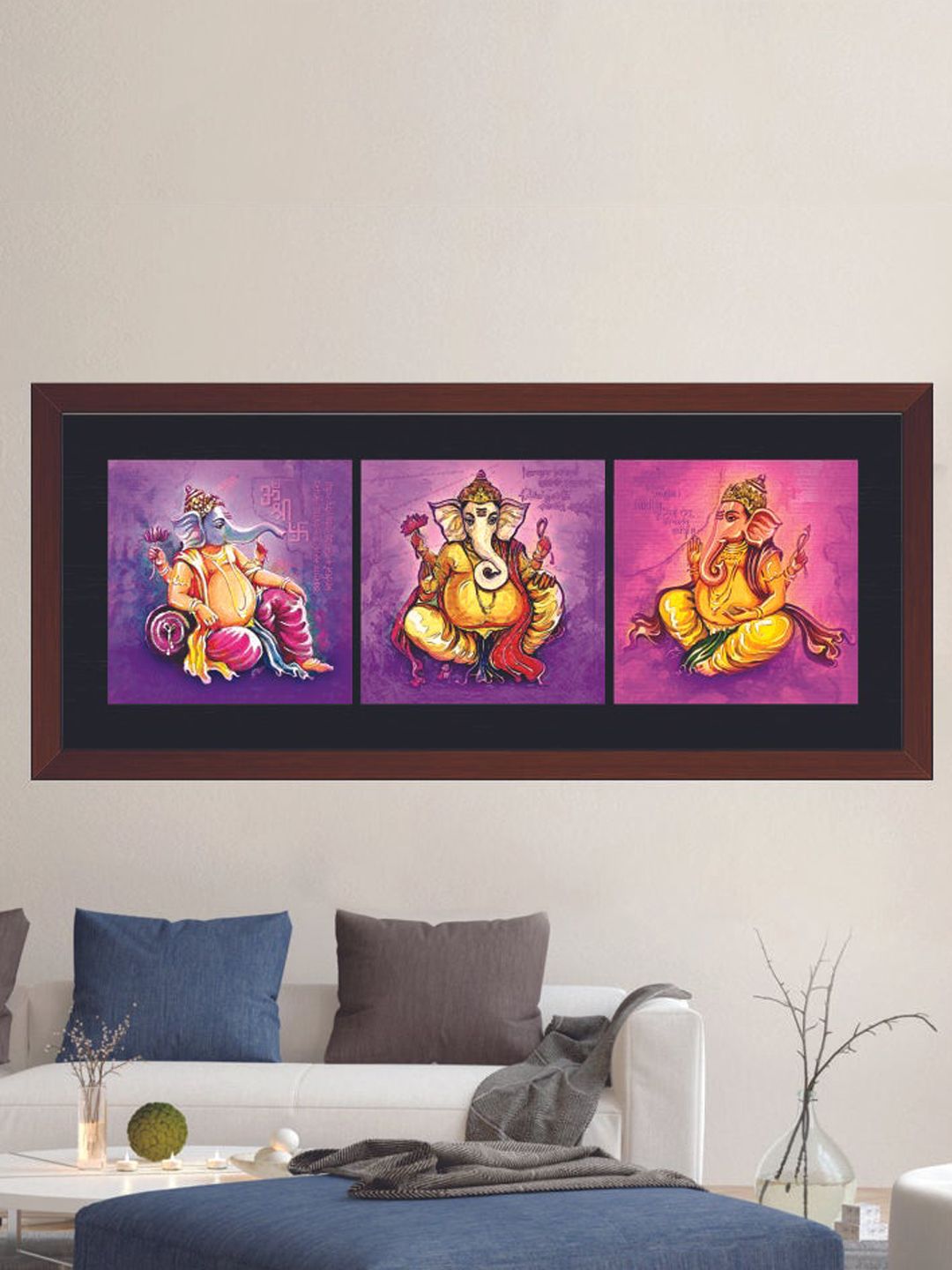 Athome by Nilkamal Purple Ganesha Partition Painting Price in India