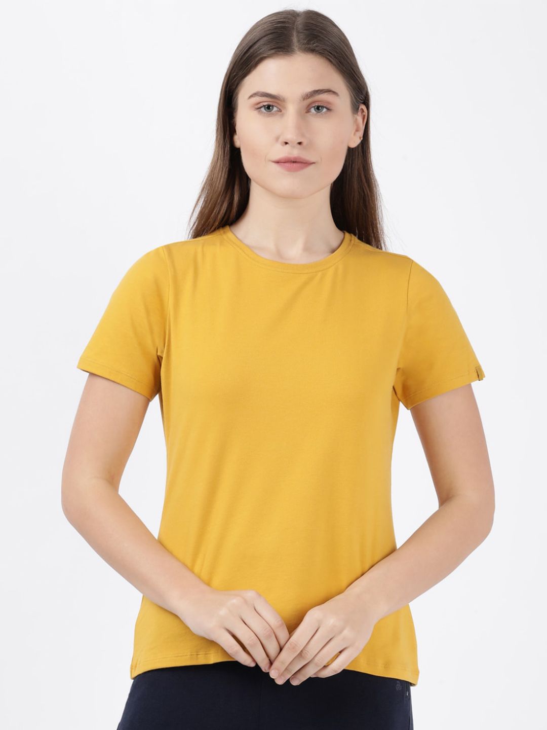 Jockey Women Yellow Lounge T-shirt Price in India