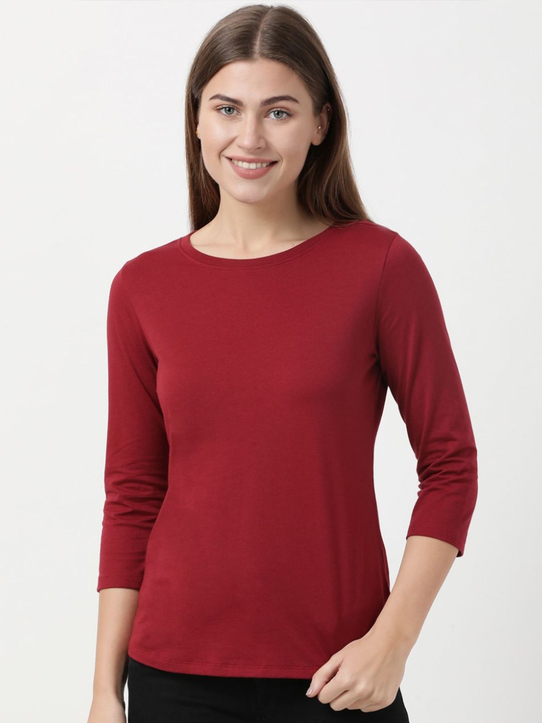 Jockey Women Red Lounge T-shirt Price in India