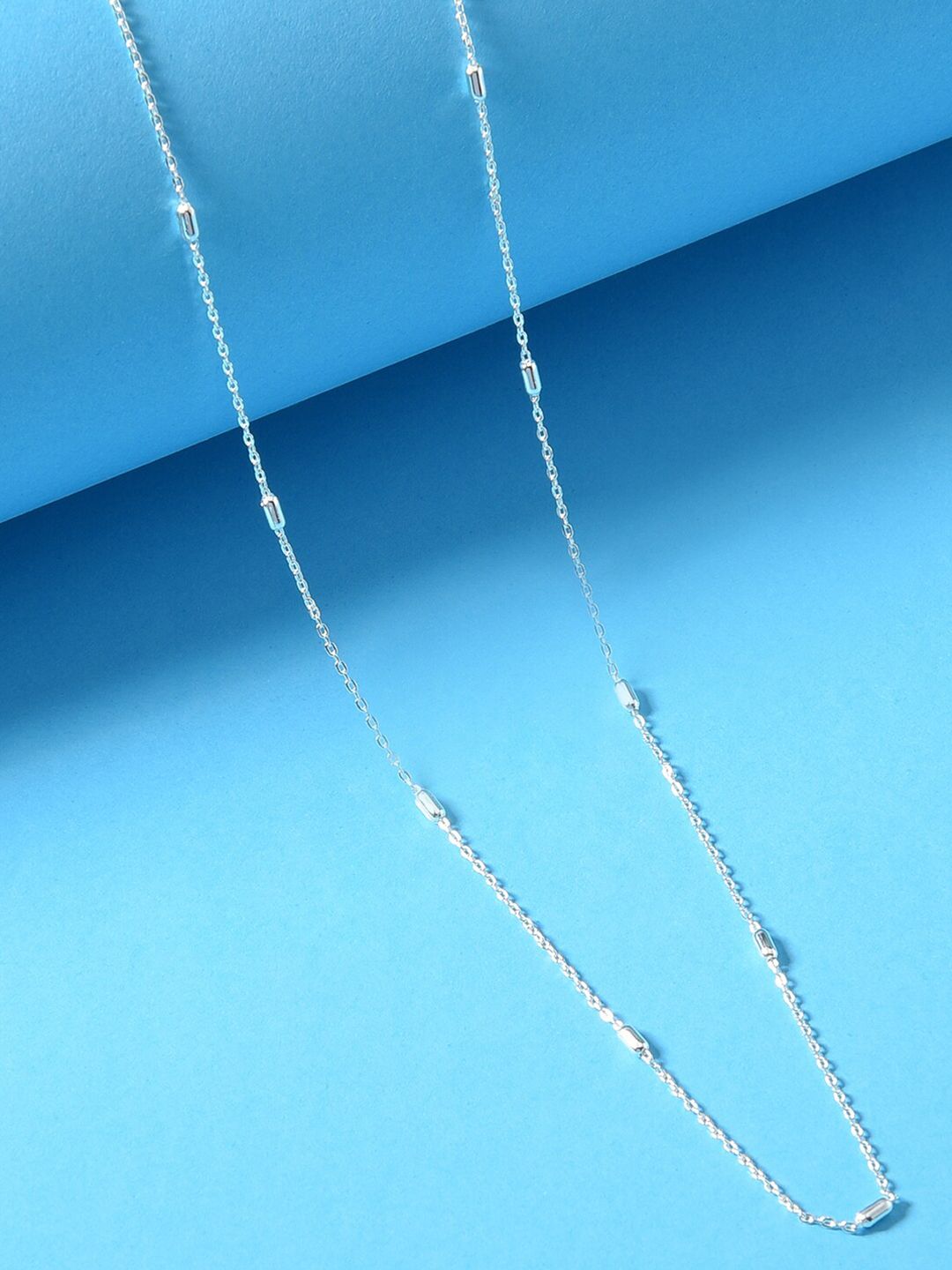 Accessorize Women 925 Pure Sterling Silver Slub Chain Necklace Price in India