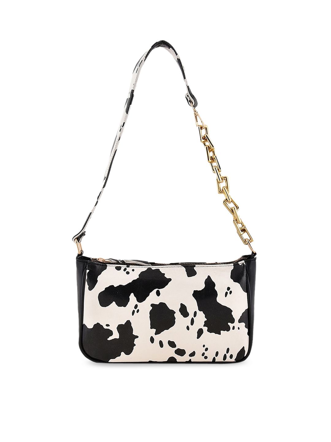 Lychee bags White Printed PU Shopper Sling Bag Price in India