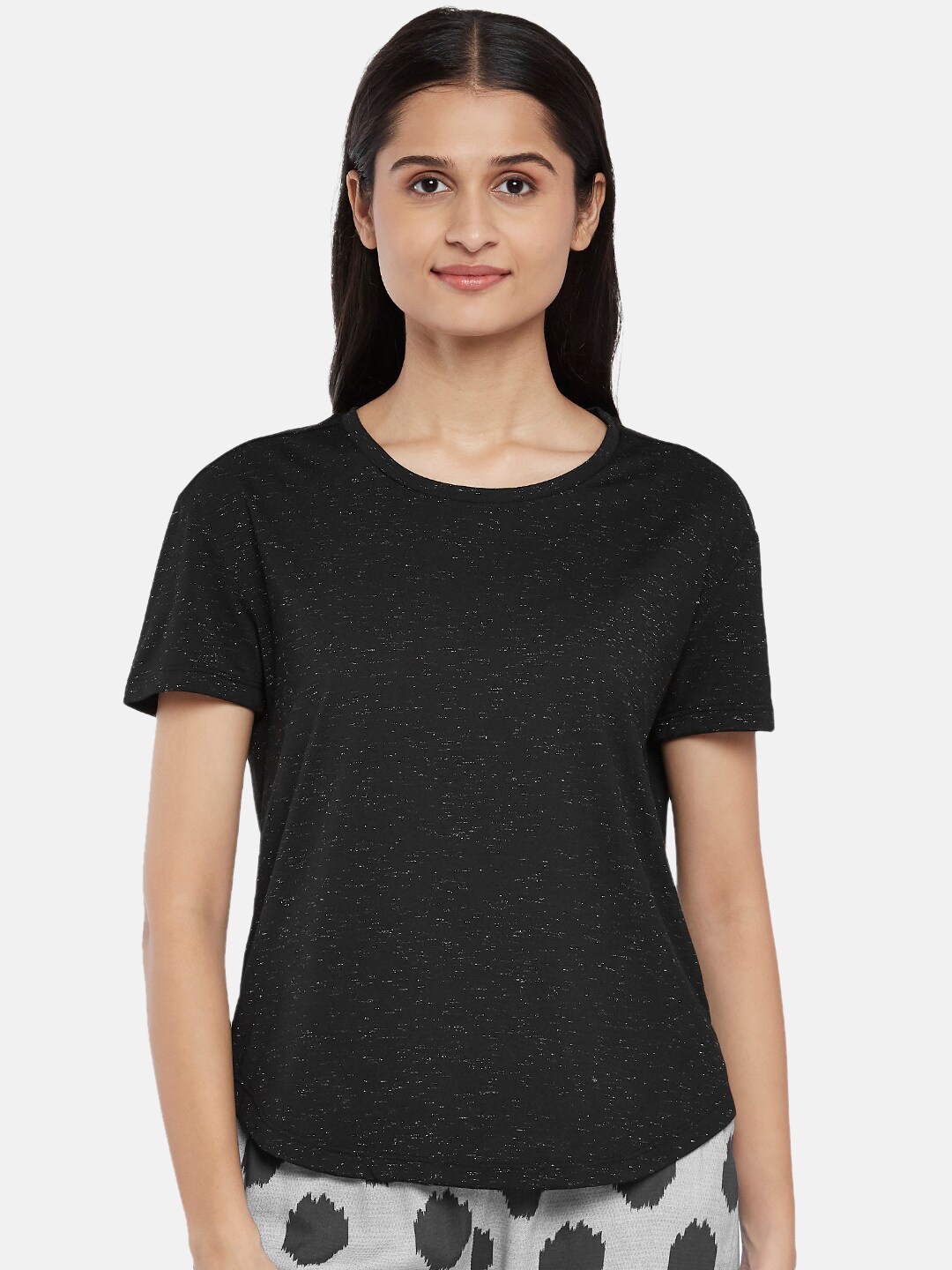 Dreamz by Pantaloons Black Solid Lounge tshirt Price in India