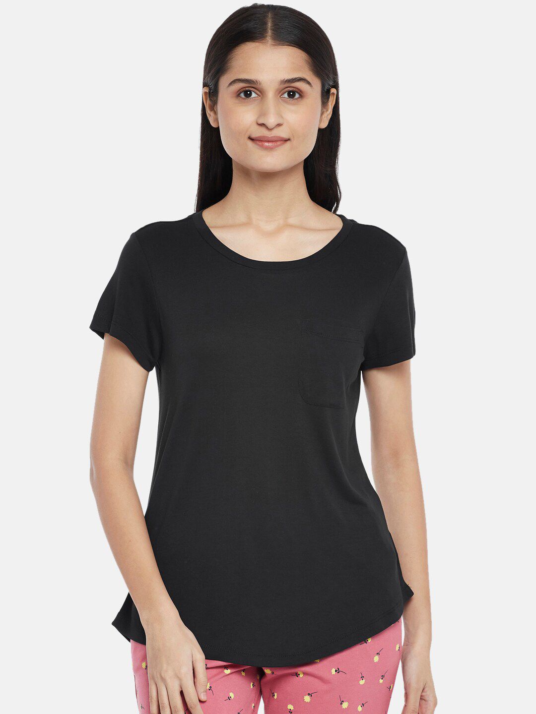 Dreamz by Pantaloons Black Regular Lounge tshirt Price in India