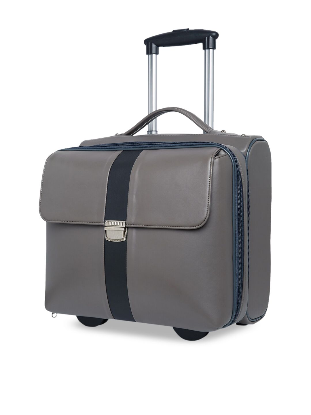 MBOSS Grey Solid Laptop Trolley Bag Price in India