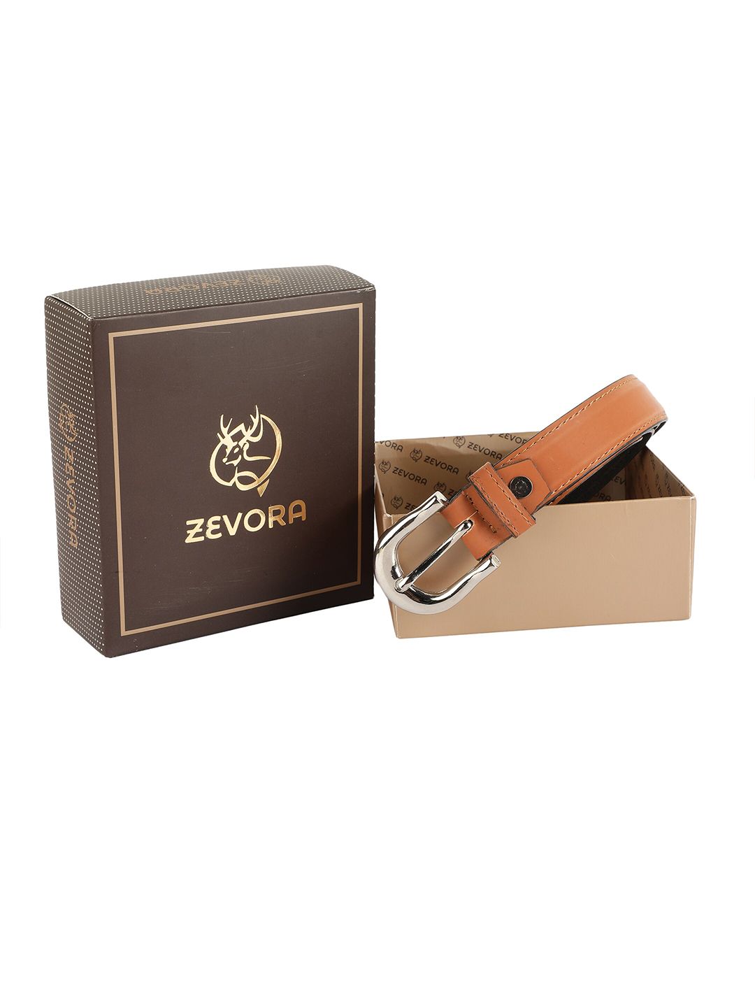 ZEVORA Women Tan Belt Price in India