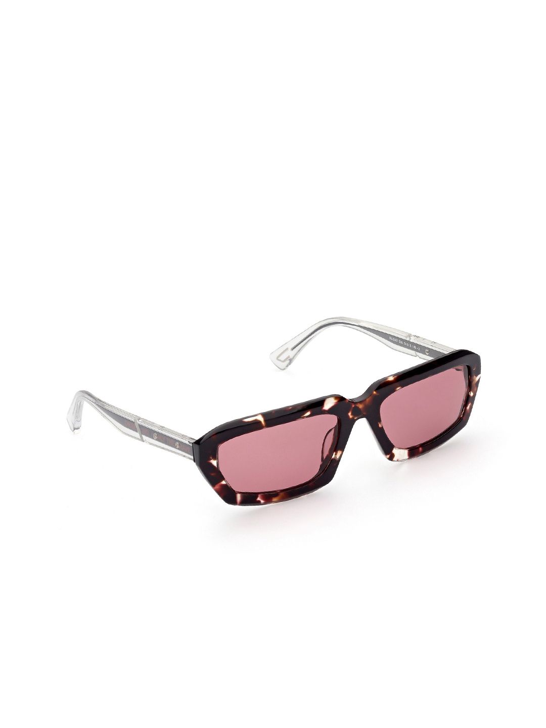 DIESEL Women Pink Lens & Brown Rectangle Sunglasses with UV Protected Lens DL0347 54 52E Price in India