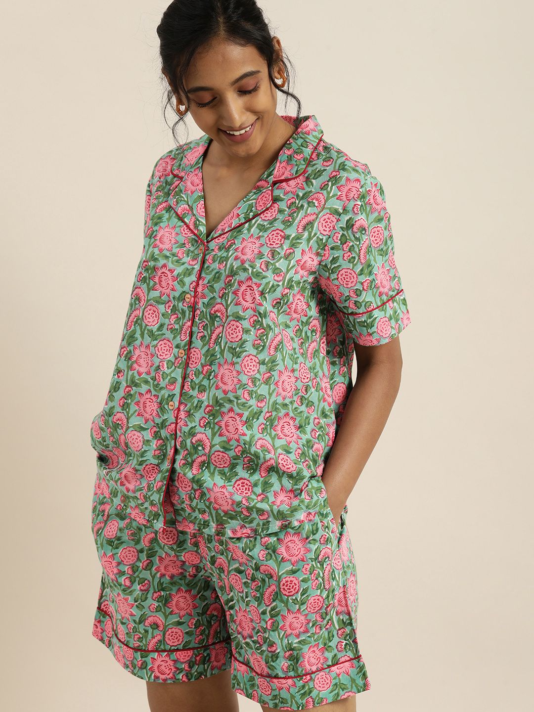 Pure cotton night on sale suits for ladies