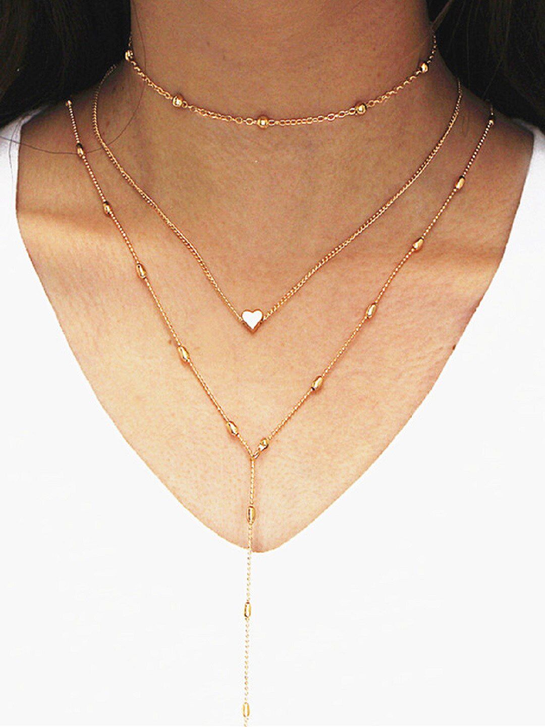OOMPH Gold-Toned Layered Necklace Price in India