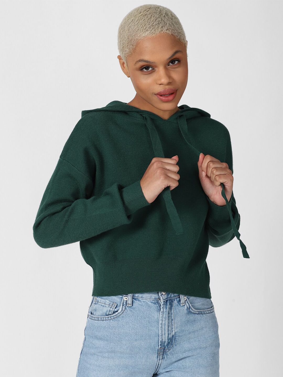 FOREVER 21 Women Green Pullover Price in India