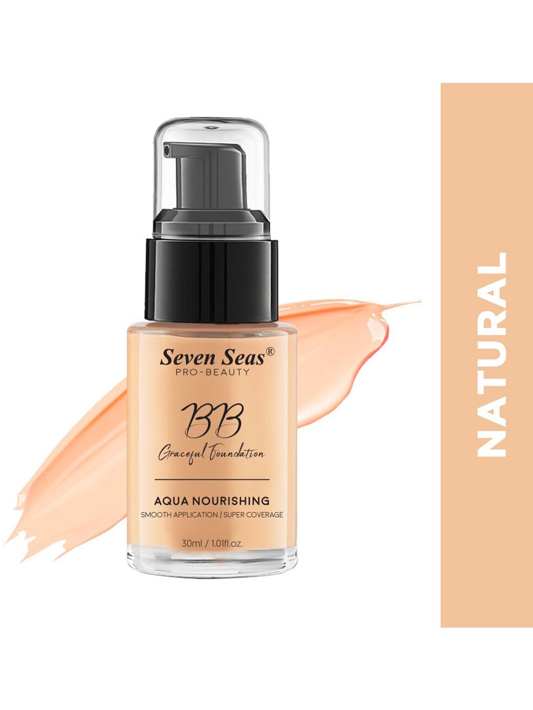 Seven Seas Full Coverage Oil Free Aqua Nourishing Foundation- Natural 30 ml Price in India