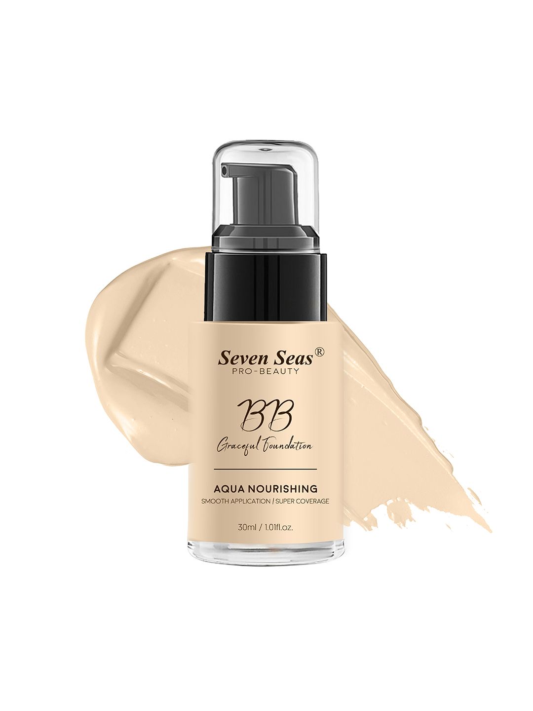 Seven Seas Full Coverage Oil Free Aqua Nourishing Foundation- Natural 30 ml