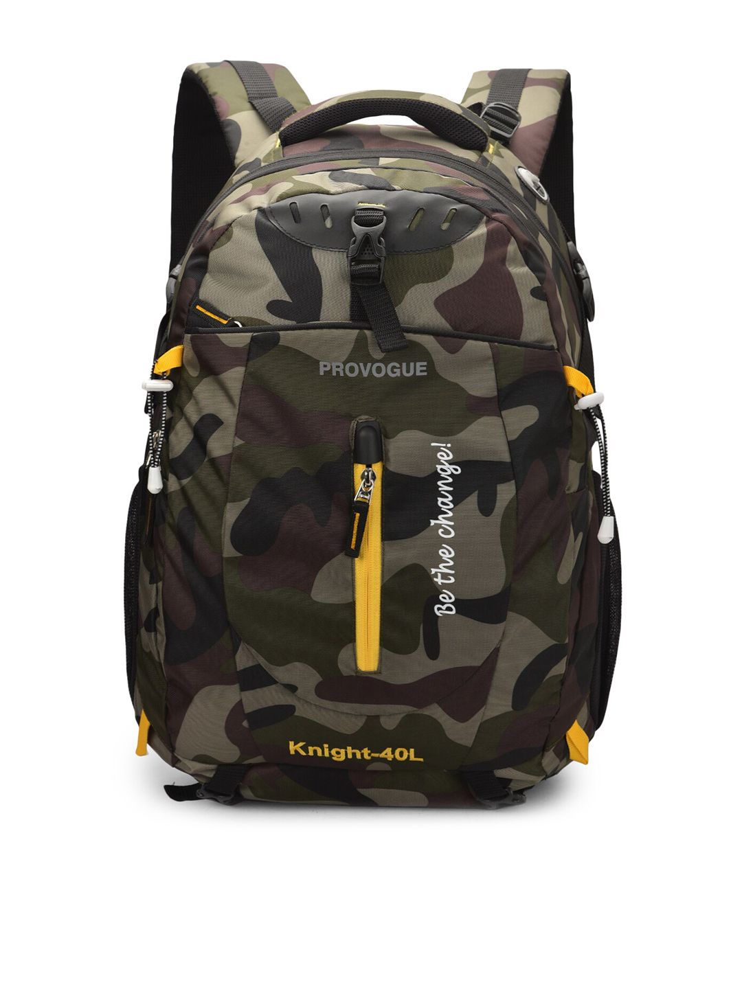 Provogue Unisex Olive & Brown Camouflage Printed Backpack Price in India