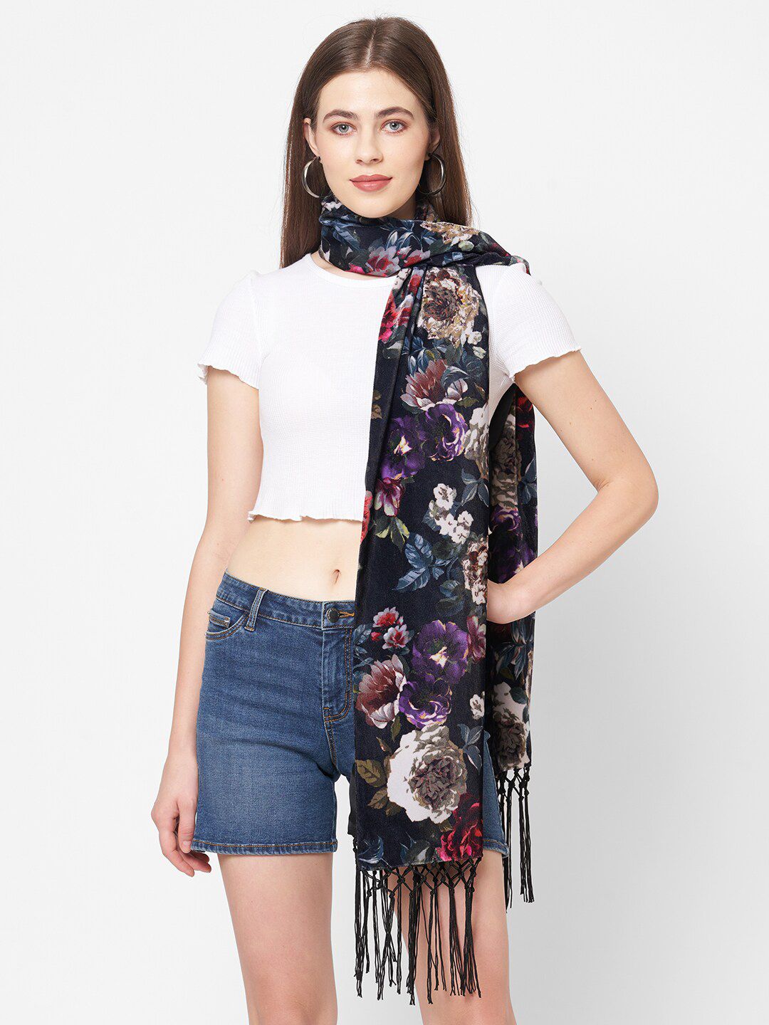 Cloth Haus India Women Multicoloured Printed Scarf Price in India