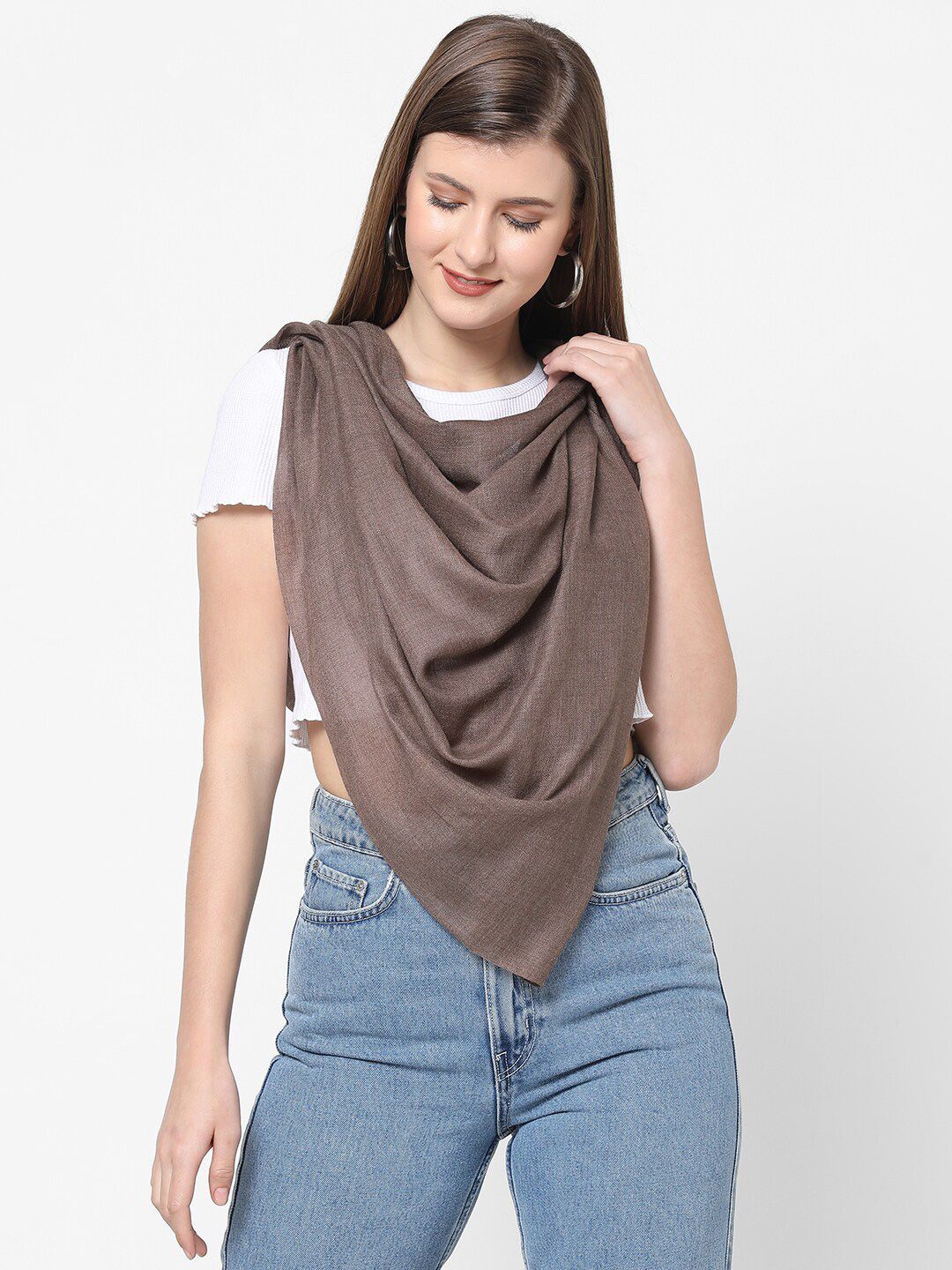 Cloth Haus India Women Brown Scarf Price in India