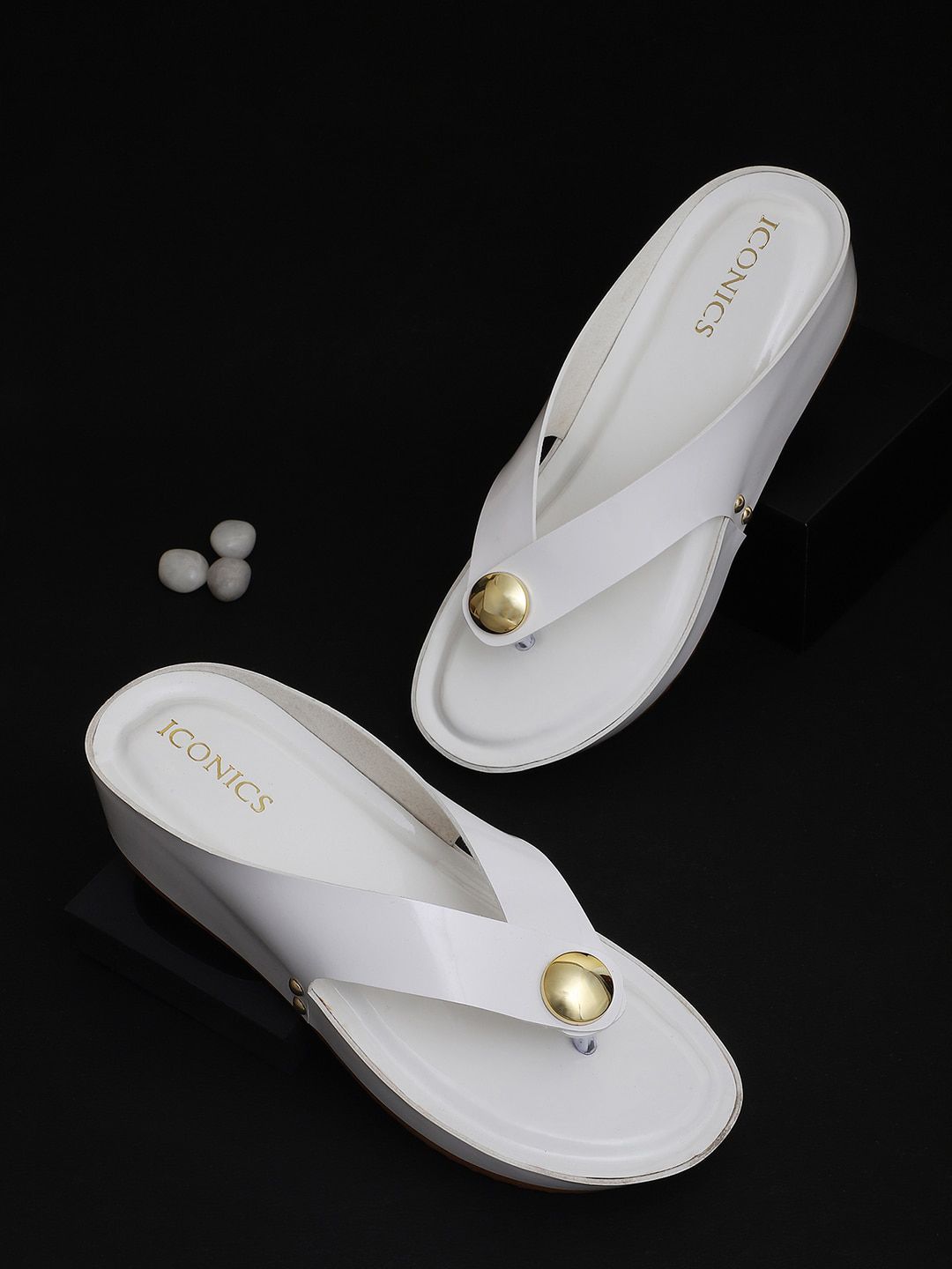 ICONICS White Solid Wedges Price in India