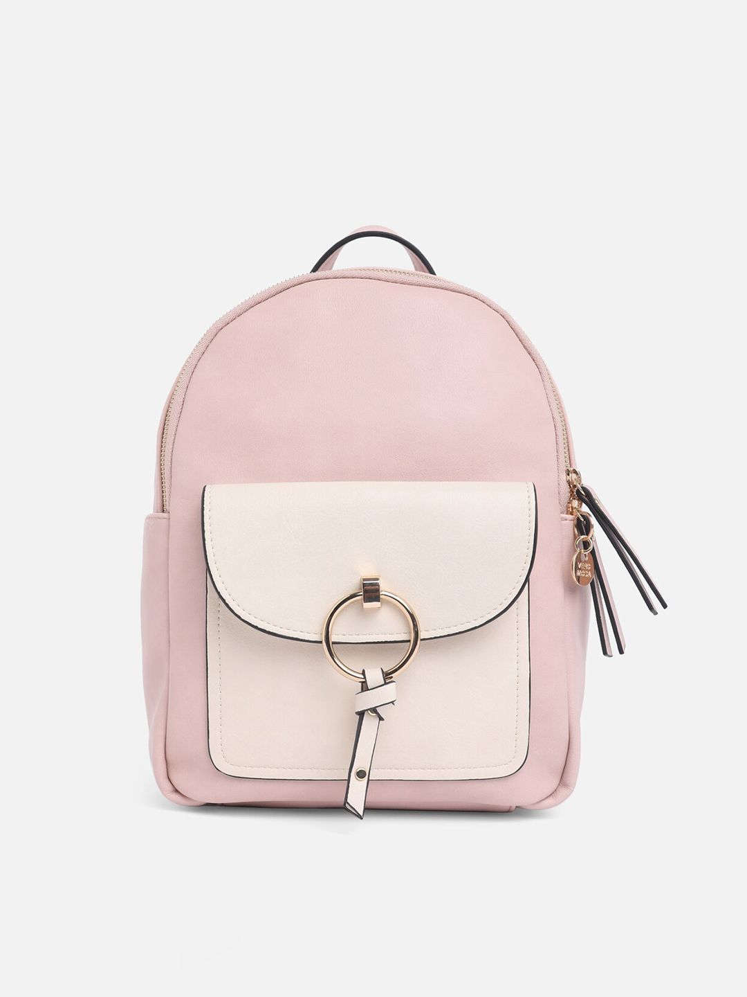 Vero Moda Women Pink & Beige Backpack Price in India