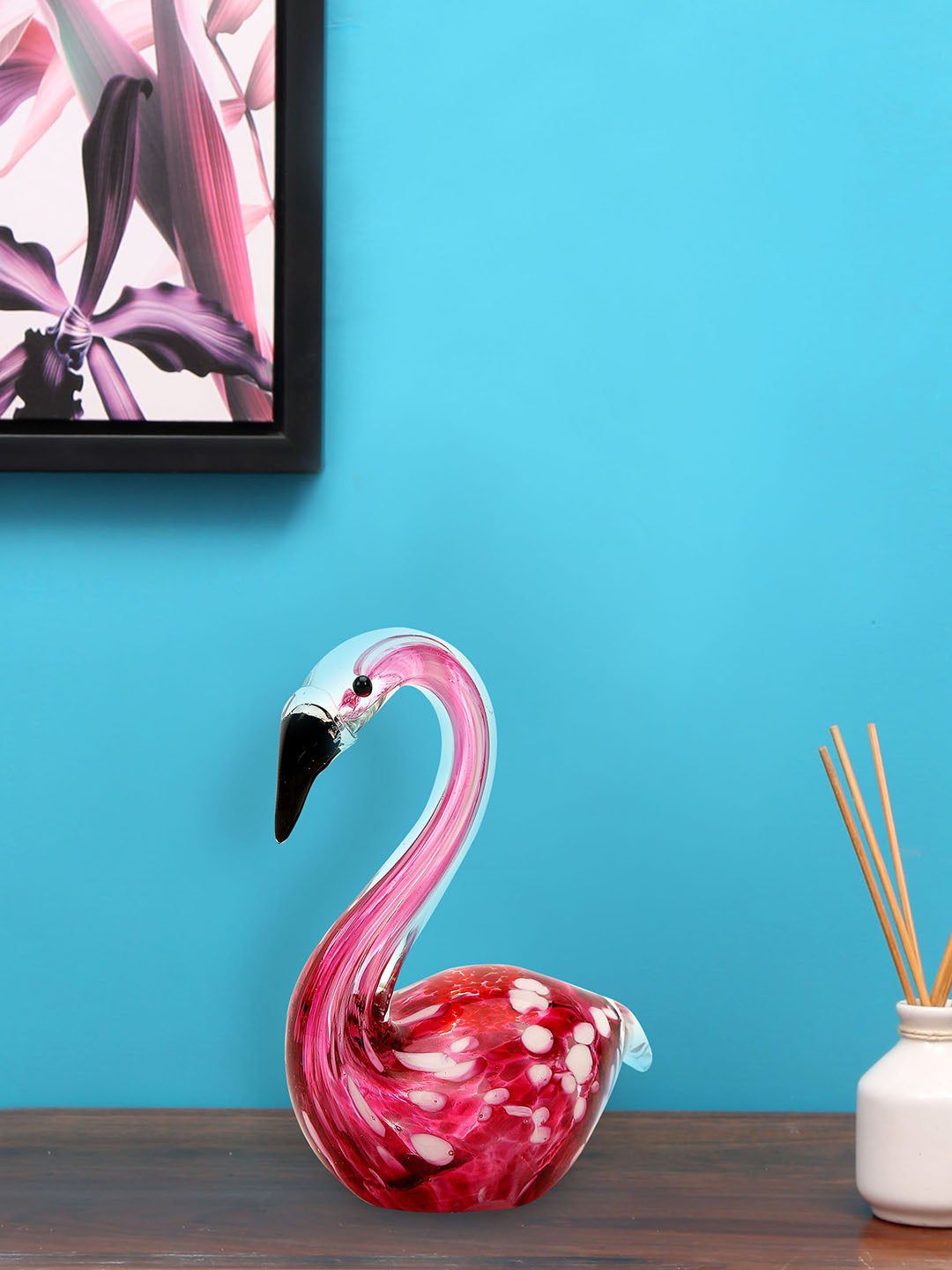 Athome by Nilkamal Lavendar Flamingo Showpiece Price in India