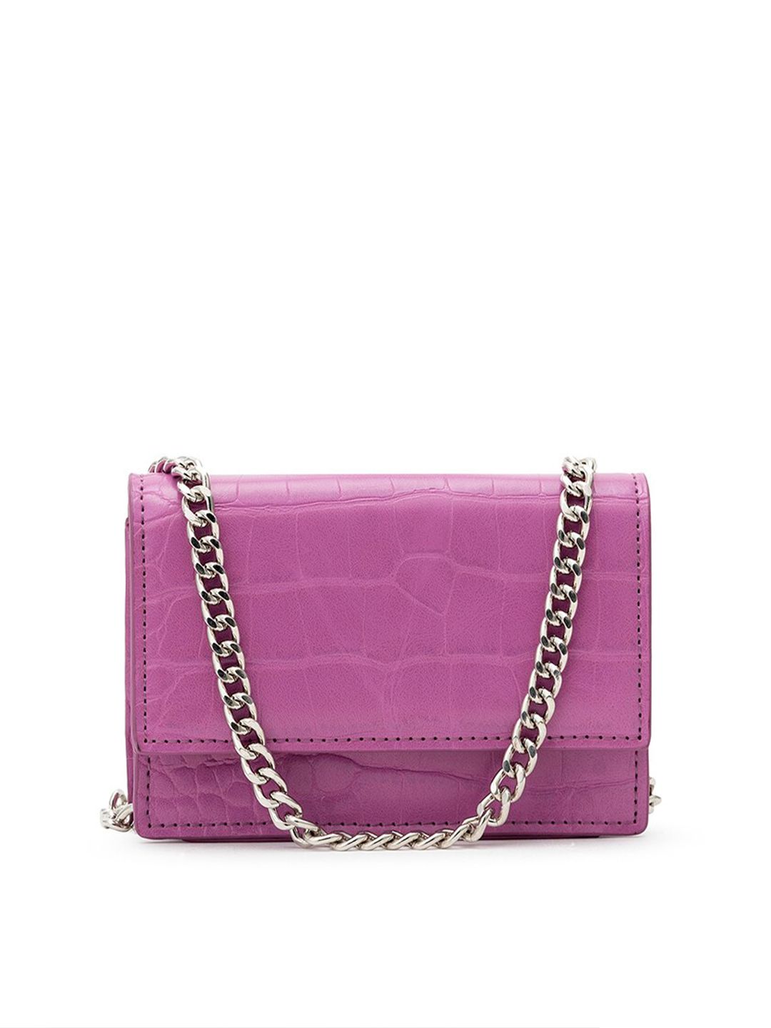 MIRAGGIO Women Pink Textured PU Two Fold Camilla Wallet Price in India