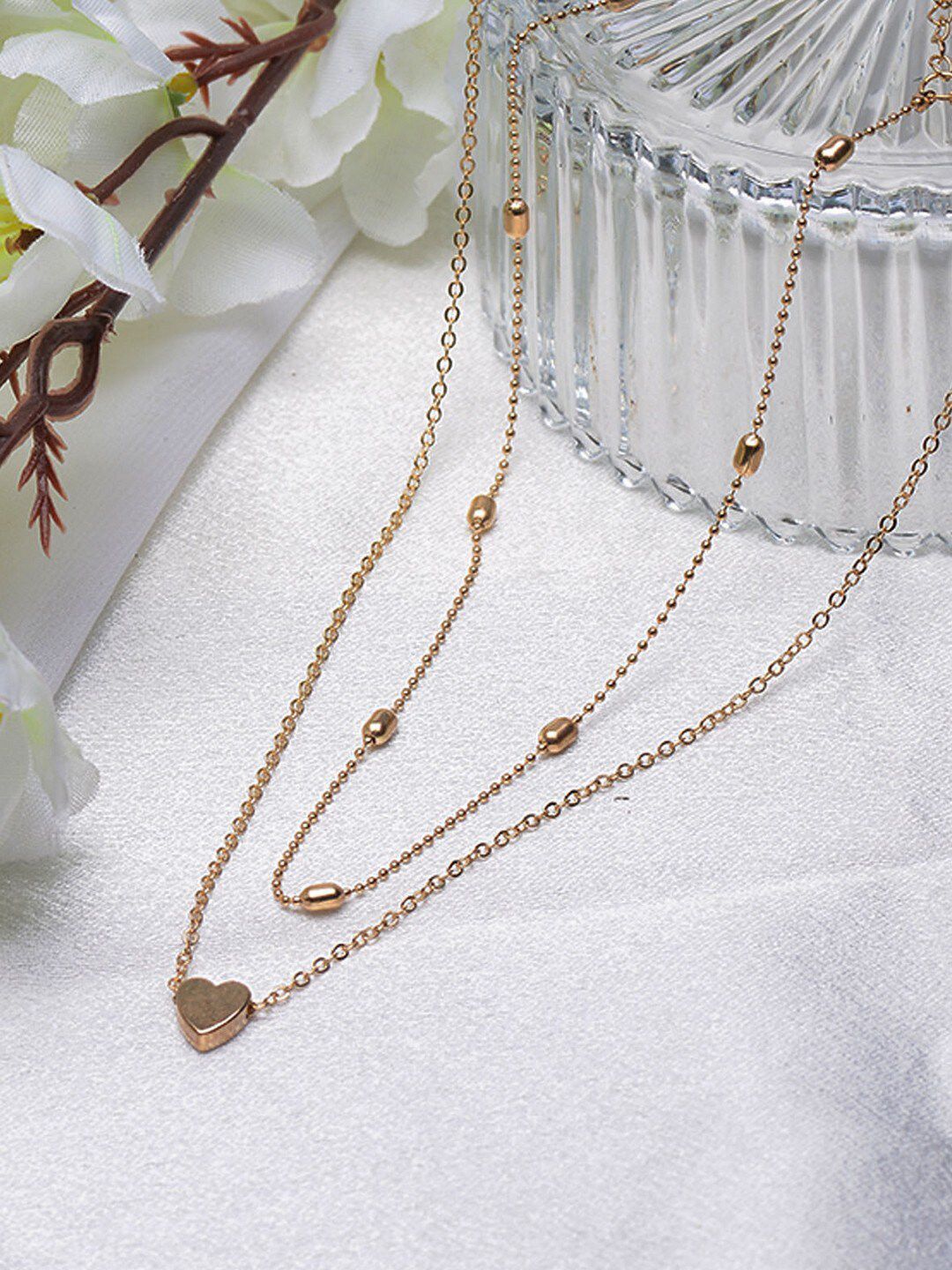 POPLINS Gold-Plated Layered Chain Price in India