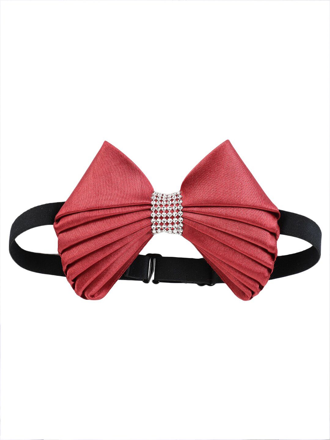 Alvaro Castagnino Men Maroon & Black Bow Tie