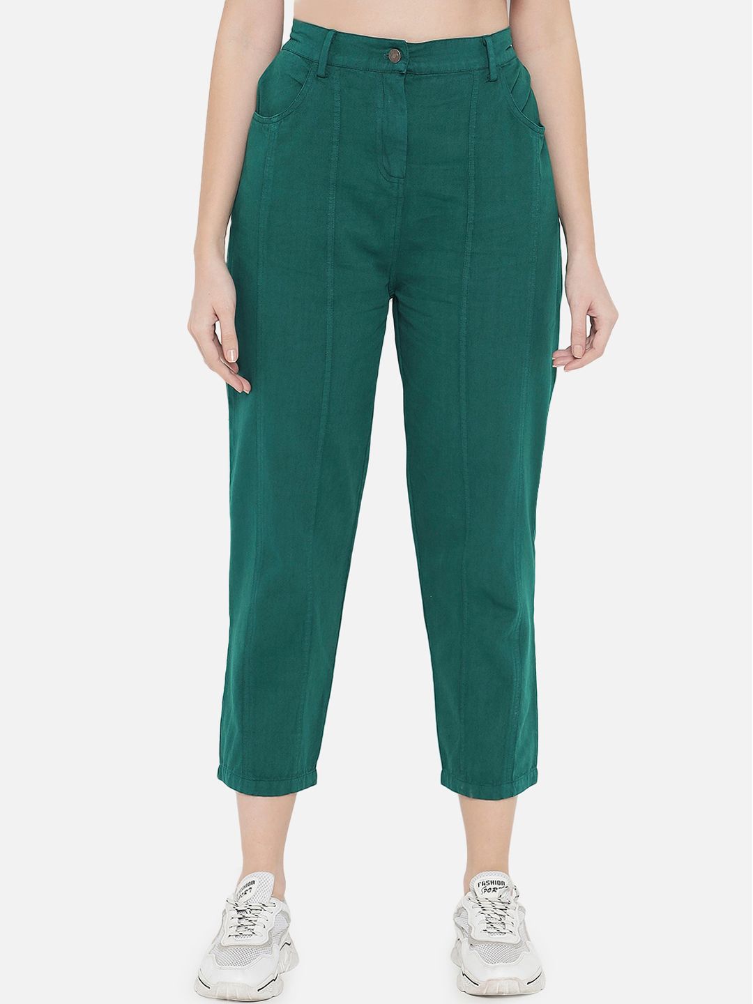 Orchid Blues Women Green High-Rise Jeans Price in India