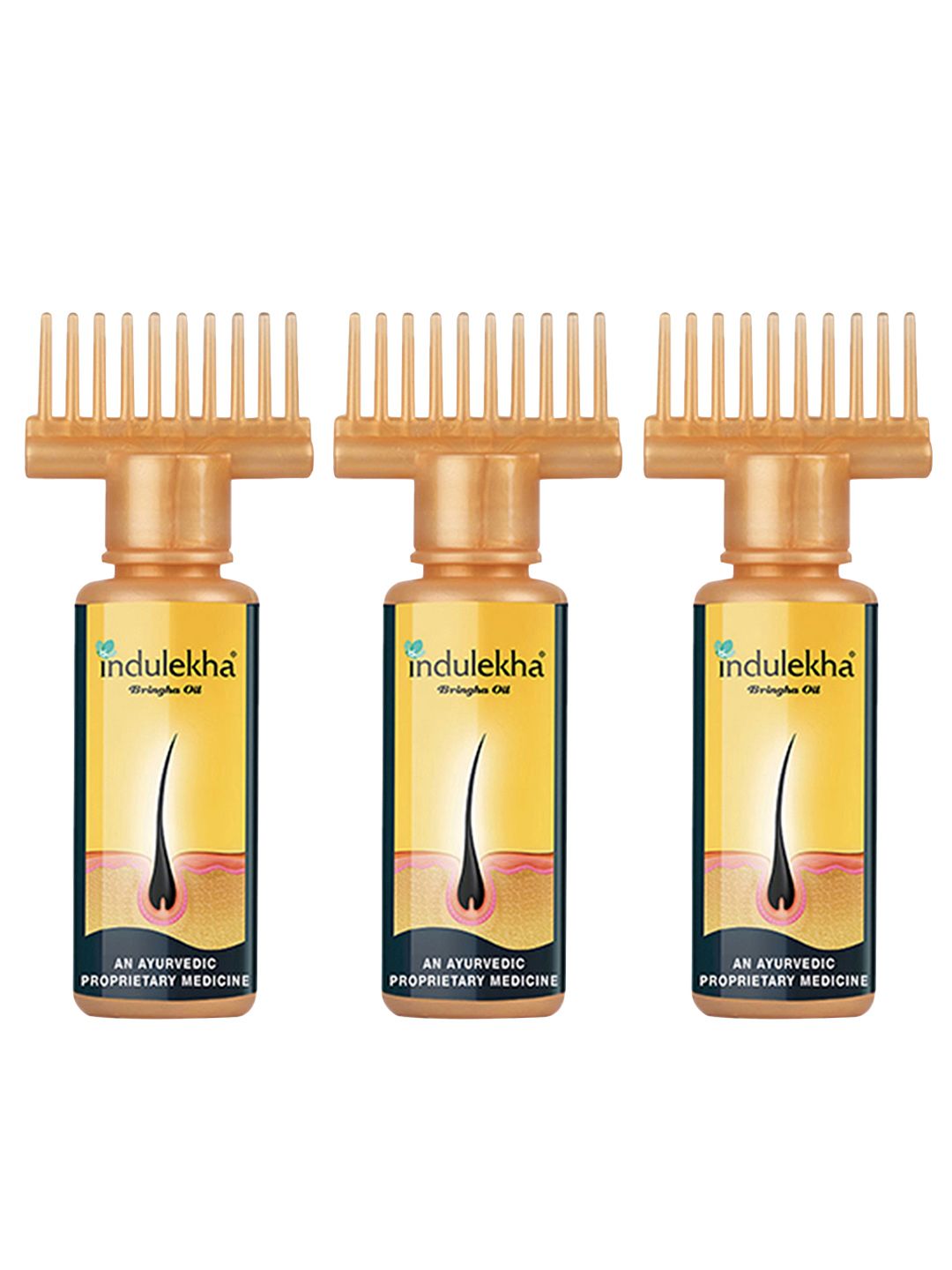 Indulekha Set of 3 Bringha Hair Oil - 50 ml each Price in India