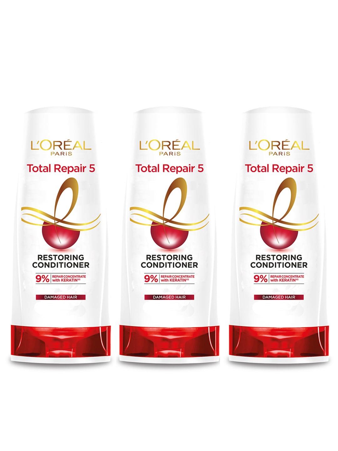 LOreal Paris Set of 3 Total Repair 5 Restoring Hair Conditioners - 175 ml each Price in India