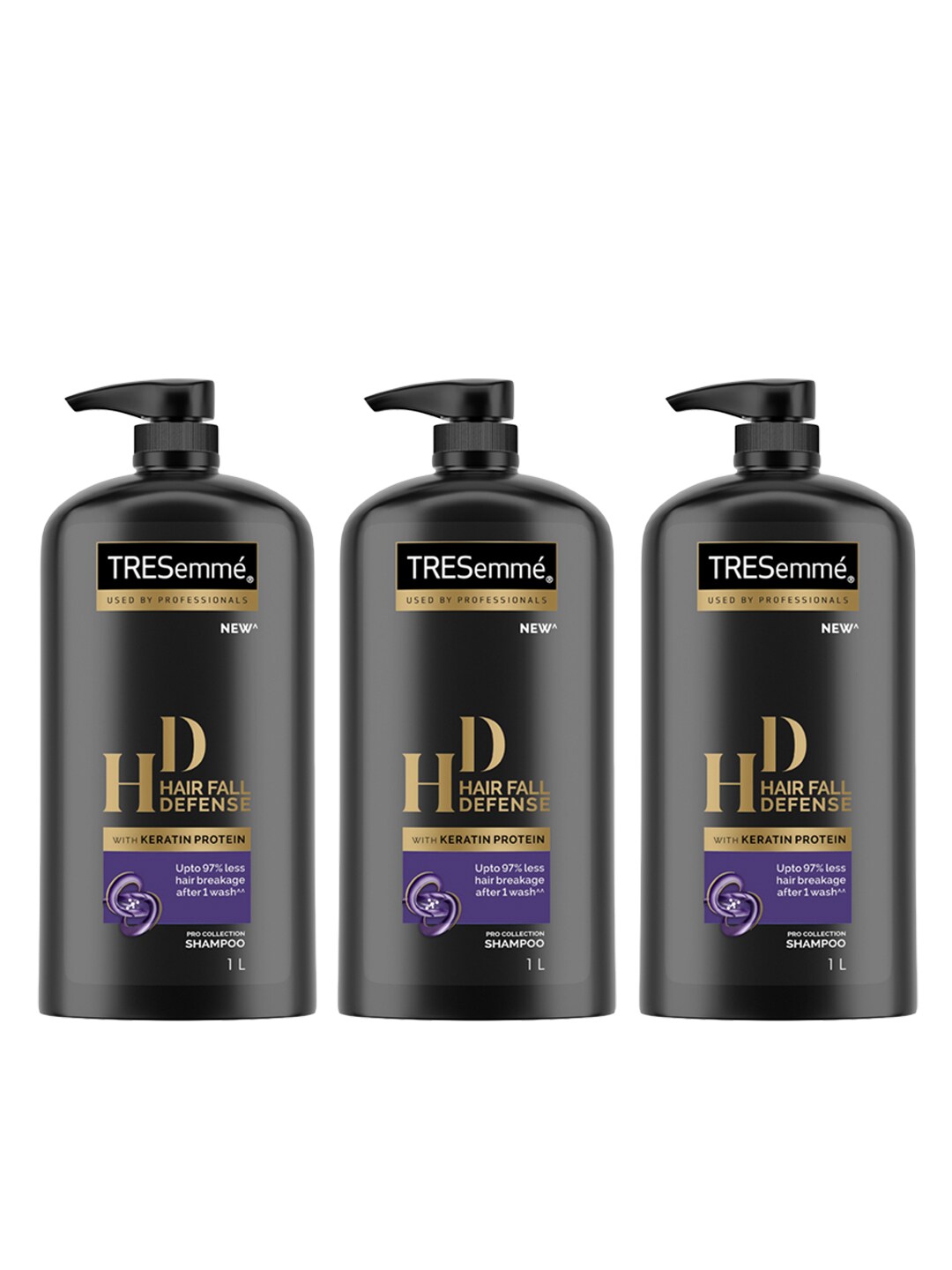 TRESemme Set of 3 Hair Fall Defense Shampoos with Keratin Protein - 1 Litre each Price in India